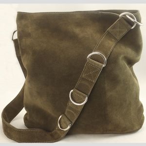 NWT! Urban Outfitters Suede Crossbody Olive Green